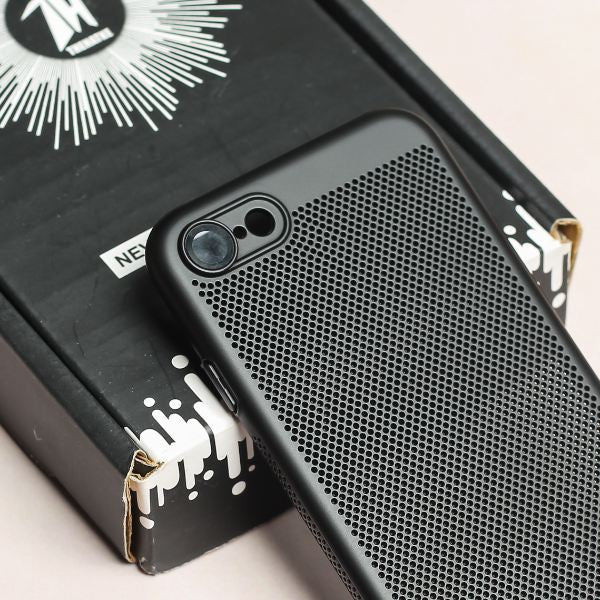 BREATHING BLACK Silicone Case for Apple Iphone 7 - The Hatke