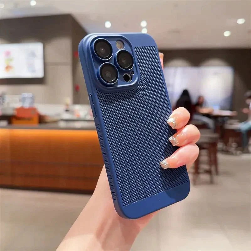 BREATHING DARK BLUE Silicone Case for Apple Iphone 15 Pro - The Hatke