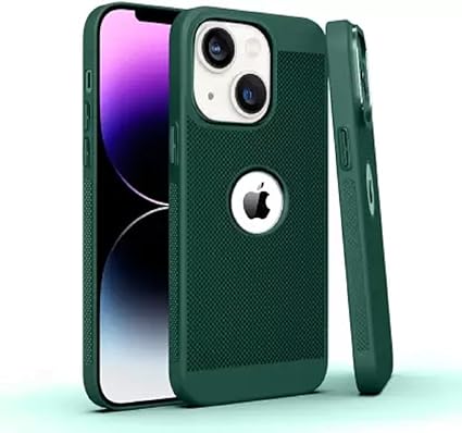 BREATHING DARK GREEN Silicone Case for Apple Iphone 14 Plus - The Hatke