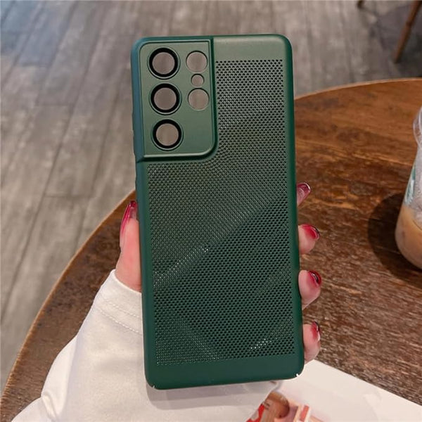BREATHING DARK GREEN Silicone Case for Samsung S24 Ultra - The Hatke