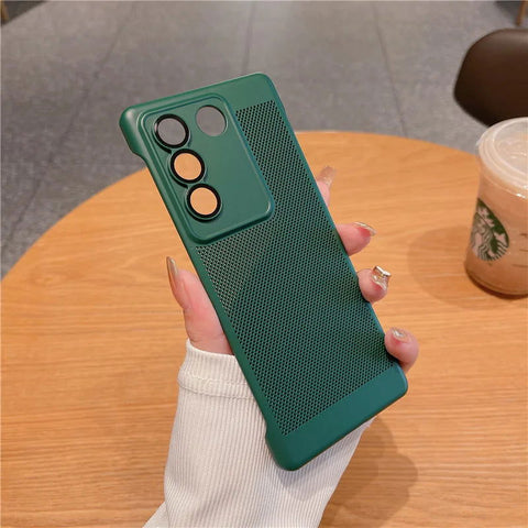 BREATHING DARK GREEN Silicone Case for Vivo V27 - The Hatke