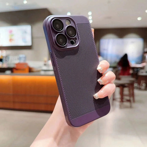 BREATHING DEEP PURPLE Silicone Case for Apple Iphone 15 Pro - The Hatke