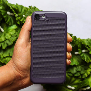 BREATHING Deep Purple Silicone Case for Apple Iphone 7 - The Hatke