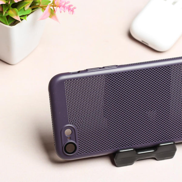 BREATHING Deep Purple Silicone Case for Apple Iphone 7 - The Hatke