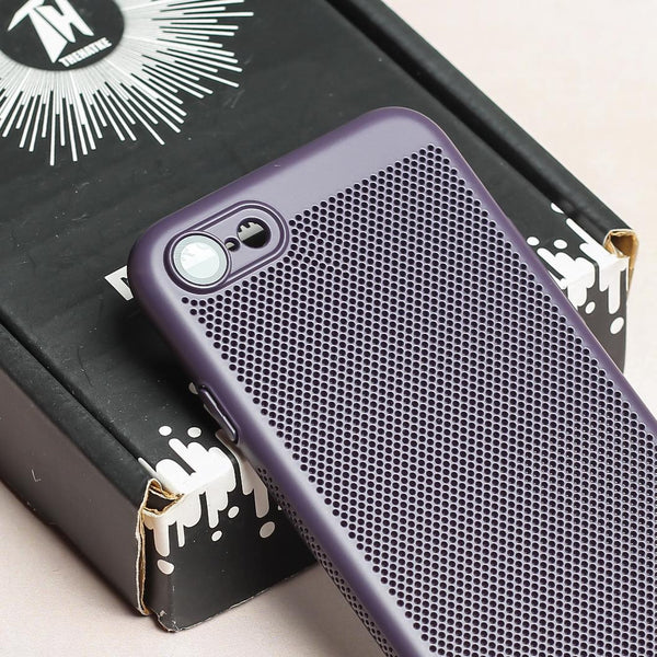 BREATHING Deep Purple Silicone Case for Apple Iphone 7 - The Hatke