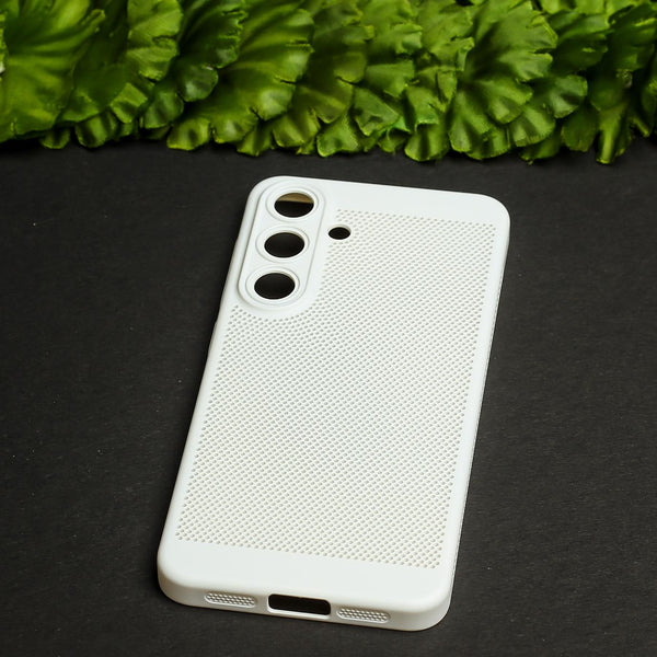 BREATHING WHITE Silicone Case for Samsung S24 - The Hatke
