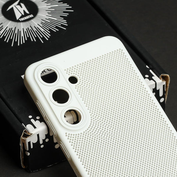 BREATHING WHITE Silicone Case for Samsung S24 - The Hatke
