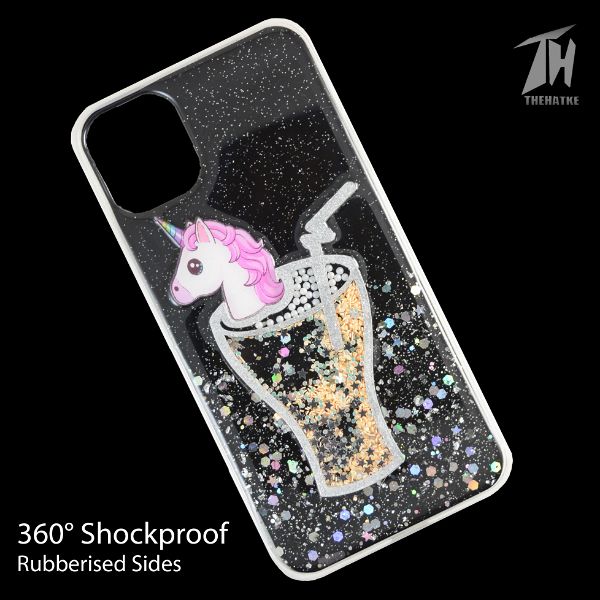 Black 3D Unicorn Silicone Case For Apple iphone 11 pro max - The Hatke