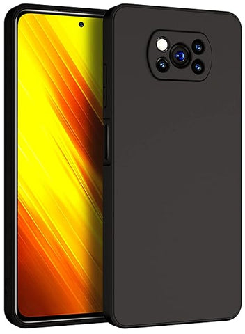 Black Camera Original Silicone Case for Poco X3 Pro - The Hatke