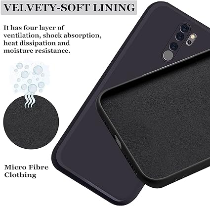 Black Camera Original Silicone Case for Redmi Note 8 Pro - The Hatke