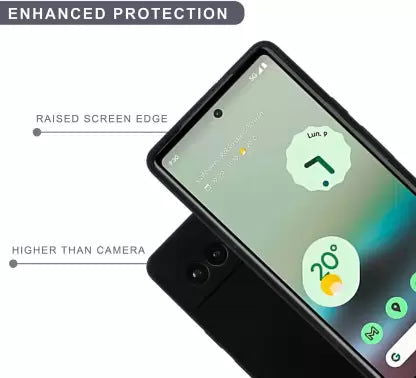 Black Camera Original Silicone case for Google Pixel 6A - The Hatke