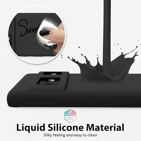 Black Camera Original Silicone case for Google Pixel 6 - The Hatke