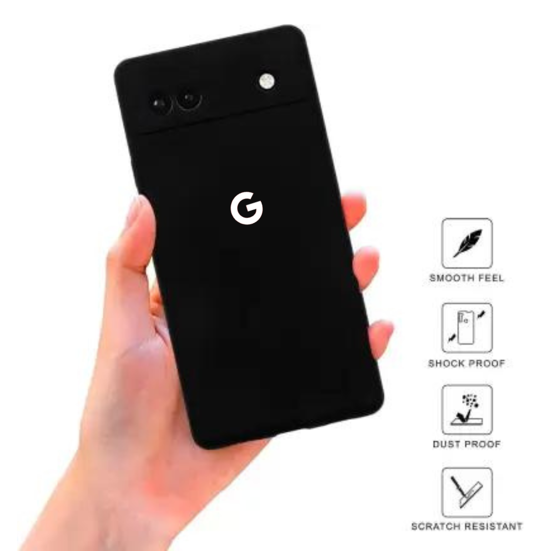 Black Camera Original Silicone case for Google Pixel 7A - The Hatke