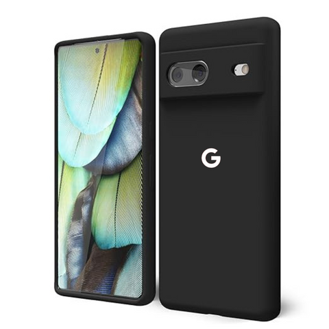 Black Camera Original Silicone case for Google Pixel 7 - The Hatke