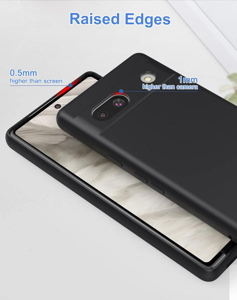 Black Camera Original Silicone case for Google Pixel 7 - The Hatke