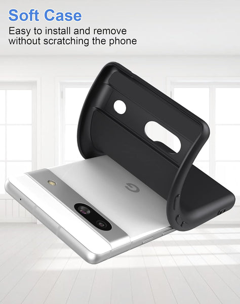 Black Camera Original Silicone case for Google Pixel 7 - The Hatke