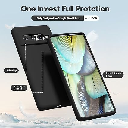 Black Camera Original Silicone case for Google Pixel 7 Pro - The Hatke