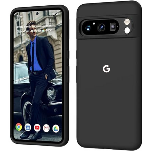 Black Camera Original Silicone case for Google Pixel 8 Pro - The Hatke