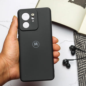 Black Camera Original Silicone case for Motorola Edge 40 - The Hatke
