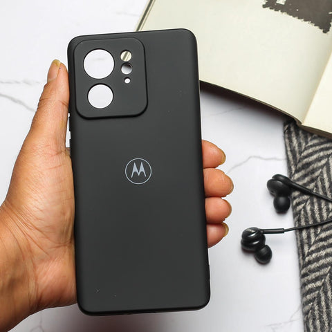 Black Camera Original Silicone case for Motorola Edge 40 - The Hatke