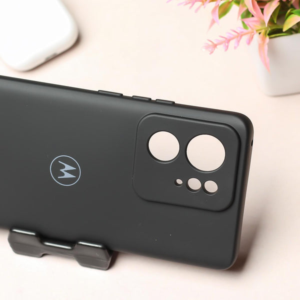 Black Camera Original Silicone case for Motorola Edge 40 - The Hatke