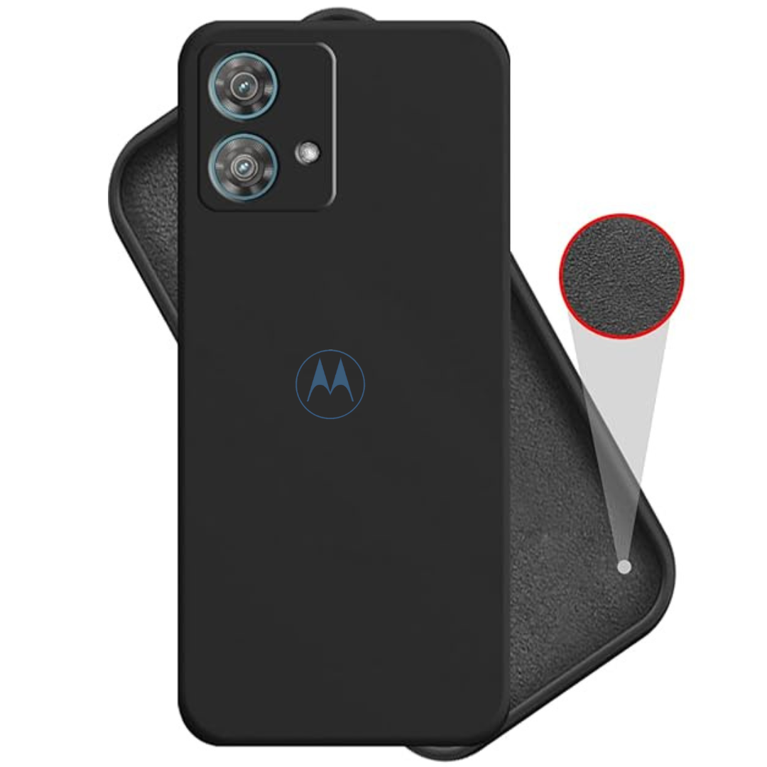 Black Camera Original Silicone case for Motorola Edge 40 Neo - The Hatke