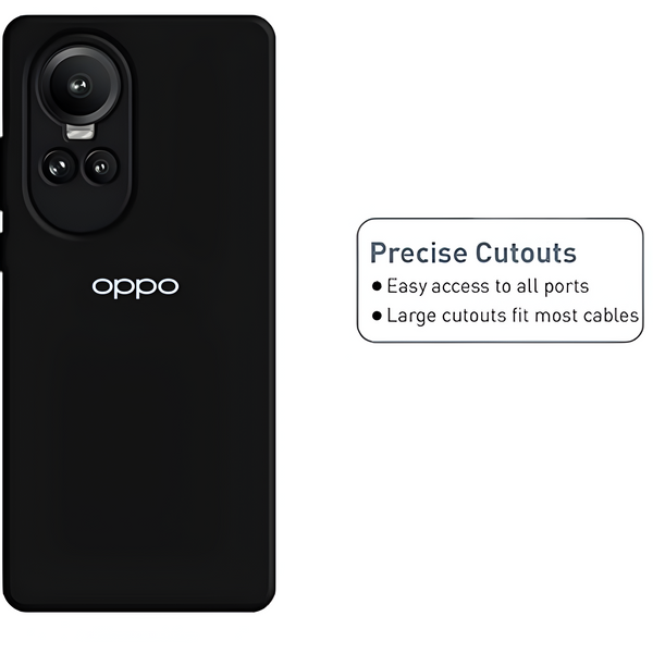 Black Camera Original Silicone case for Oppo Reno 10 Pro - The Hatke