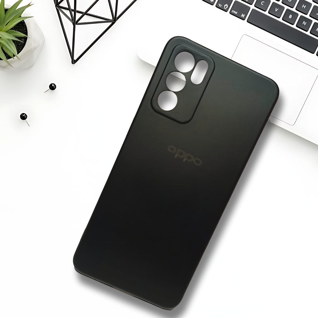 Black Camera Original Silicone case for Oppo Reno 6 - The Hatke