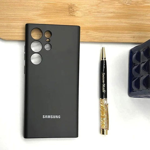 Black Camera Original Silicone case for Samsung S23 Ultra - The Hatke