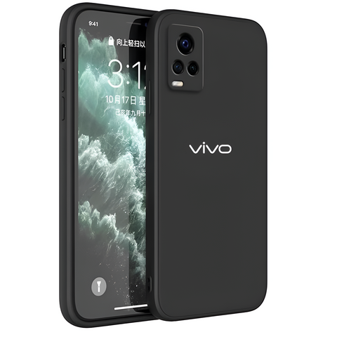 Black Camera Original Silicone case for Vivo V20 - The Hatke