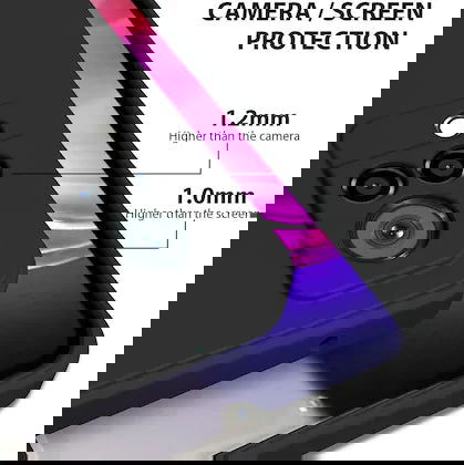 Black Camera Original Silicone case for Vivo V21 - The Hatke