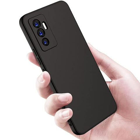 Black Camera Original Silicone case for Vivo V23e - The Hatke