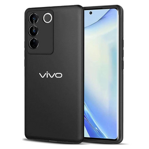 Black Camera Original Silicone case for Vivo V27 - The Hatke