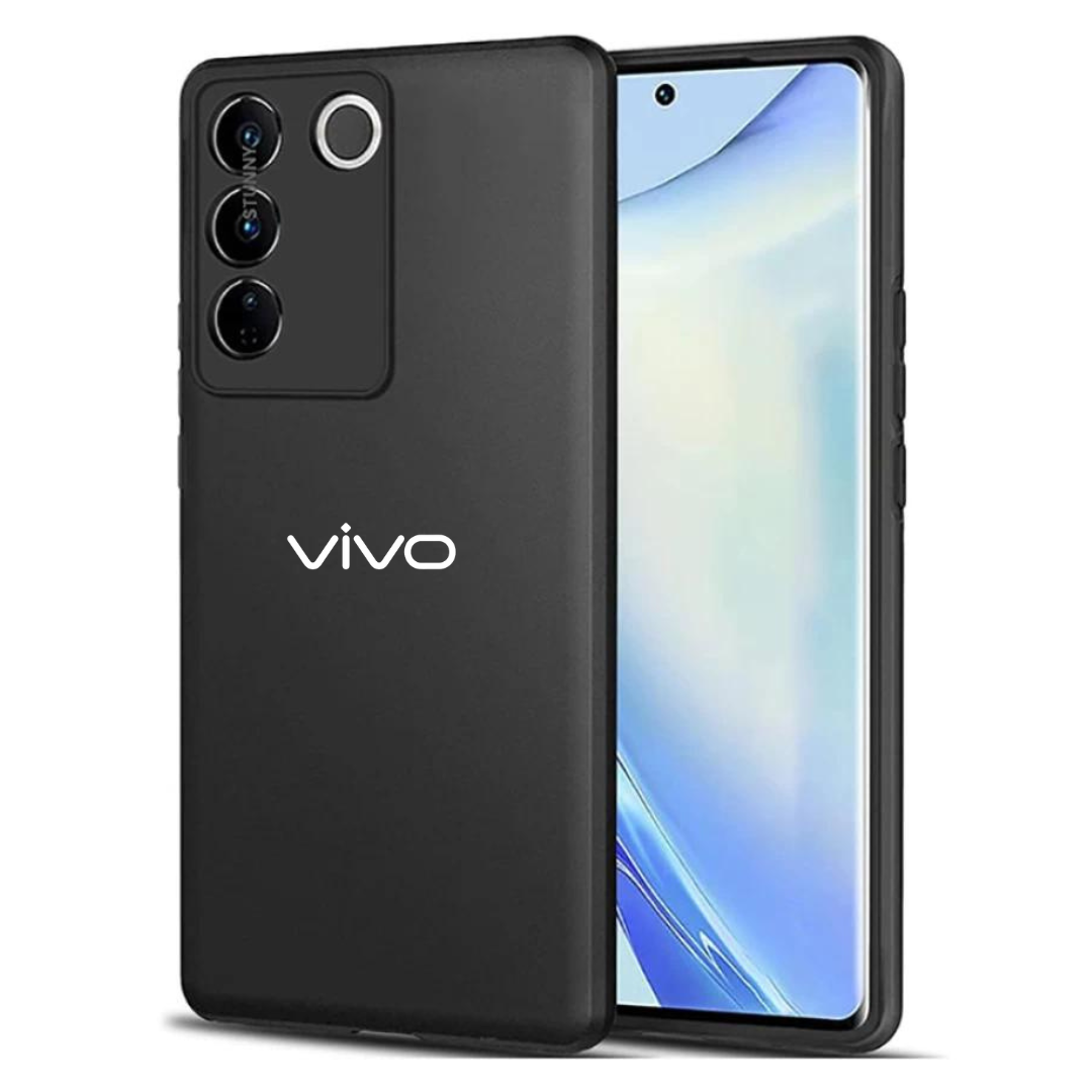 Black Camera Original Silicone case for Vivo V27 Pro - The Hatke