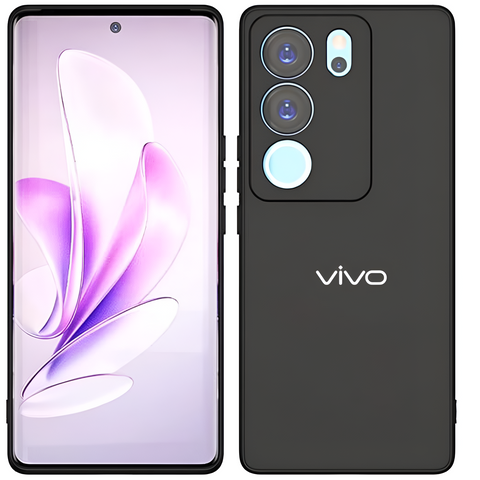 Black Camera Original Silicone case for Vivo V29 - The Hatke