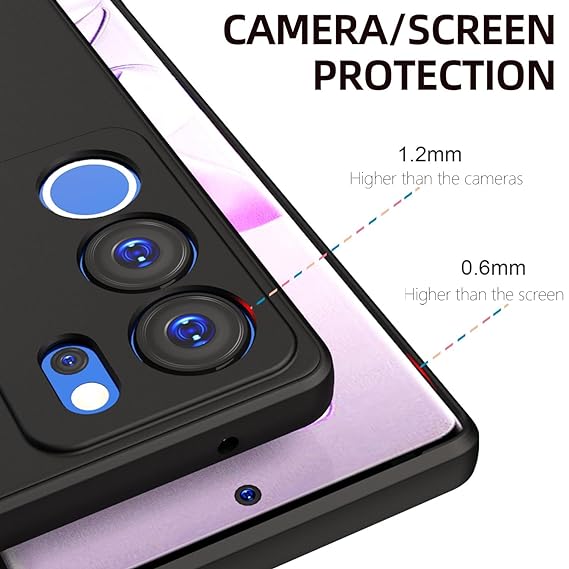 Black Camera Original Silicone case for Vivo V29 - The Hatke