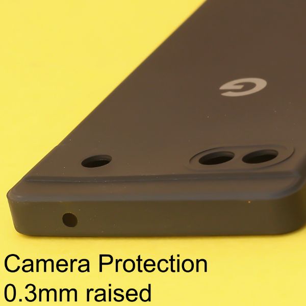 Black Candy Camera Silicone Case for Google Pixel 6A - The Hatke