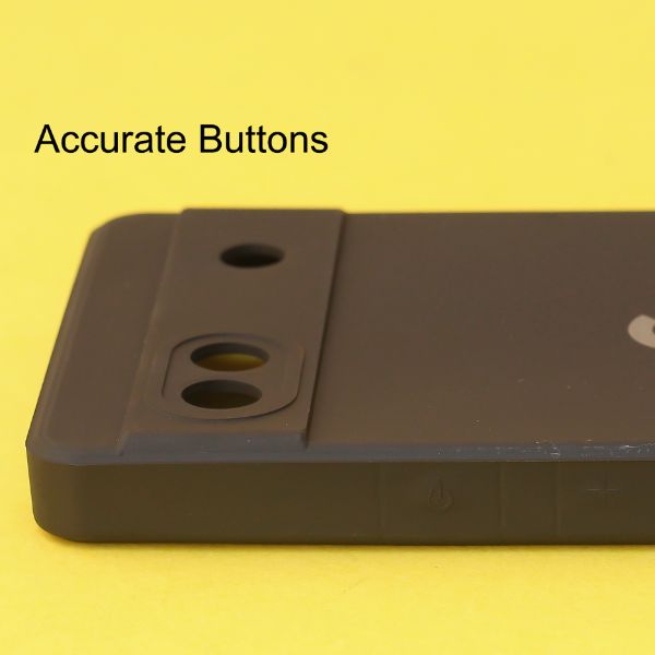 Black Candy Camera Silicone Case for Google Pixel 6A - The Hatke