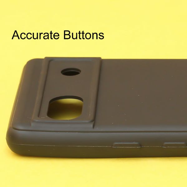 Black Candy Logo cut Silicone Case for Google Pixel 6A - The Hatke