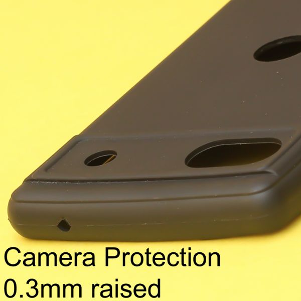 Black Candy Logo cut Silicone Case for Google Pixel 6A - The Hatke