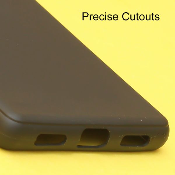 Black Candy Logo cut Silicone Case for Google Pixel 6A - The Hatke