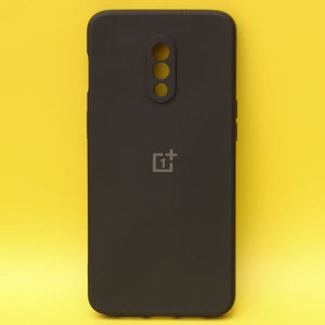 Black Candy Silicone Case for Oneplus 7 - The Hatke