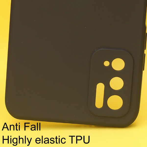 Black Candy Silicone Case for Poco M3 Pro - The Hatke