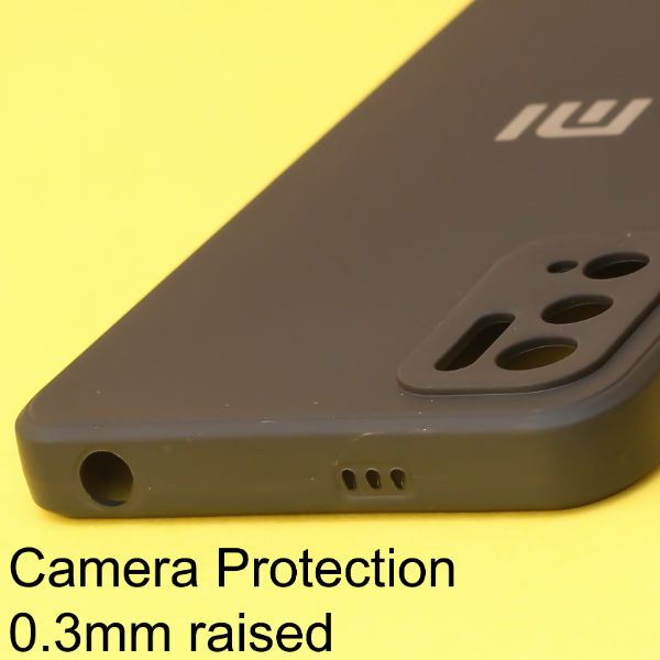 Black Candy Silicone Case for Poco M3 Pro - The Hatke