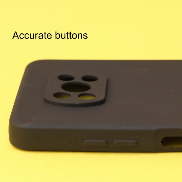 Black Candy Silicone Case for Poco X3 Pro - The Hatke