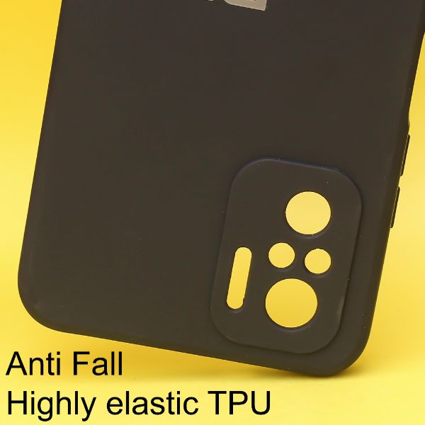 Black Candy Silicone Case for Redmi note 10 - The Hatke