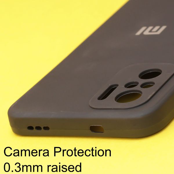 Black Candy Silicone Case for Redmi note 10 - The Hatke