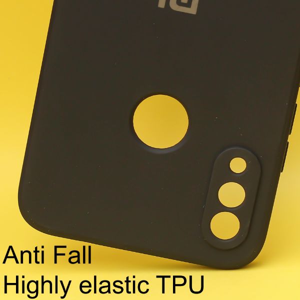 Black Candy Silicone Case for Redmi note 7 - The Hatke