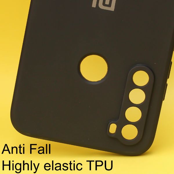 Black Candy Silicone Case for Redmi note 8 - The Hatke