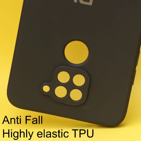Black Candy Silicone Case for Redmi note 9 - The Hatke